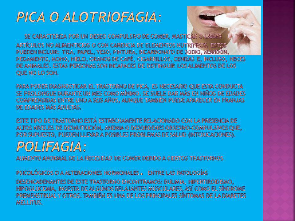 Pica tipos de trastornos alimenticios